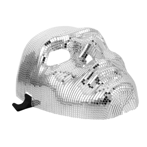 Kisangel Disco Ball Glitzer Maske mit Verstellbarem Band Glänzende Masquerade Gesichtsbedeckung für Männer und Frauen Leichte Party und Halloween Kostümmaske für Karneval und Festival Kisangel Disco Ball Glitzer Maske mit Verstellbarem Band Glänzende Masquerade Gesichtsbedeckung für Männer und Frauen Leichte Party und Halloween Kostümmaske für Karneval und Festival von Kisangel