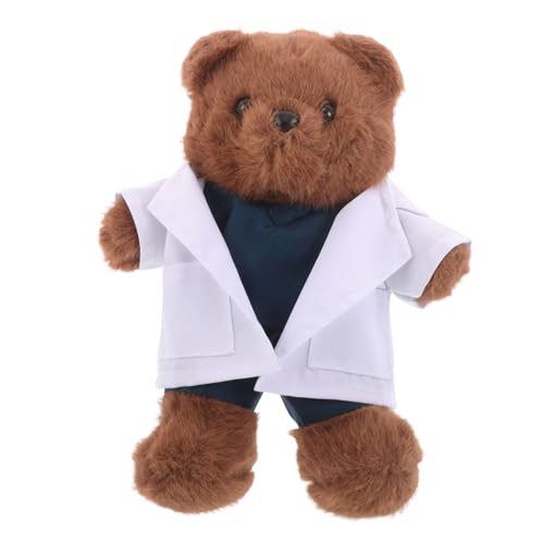 Kisangel Doktor-Bär-Puppe Doktor Bär Arzt Wertschätzung Geburtstags-Plüschbär Medizinische Plüschpuppe Gunst der Geburtstagsfeier Zurück zur Schulebär Geburtstagsarzt Stoff Braun von Kisangel