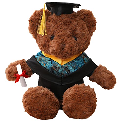Kisangel Dr. Bärenpuppe Kinderspielzeug Bärenpuppen-Souvenir Waschbare Bärenpuppe Bär Couchspielzeug Studentenabschlussgeschenk Entzückender Cartoon-bär Bärenpuppe Plüsch von Kisangel