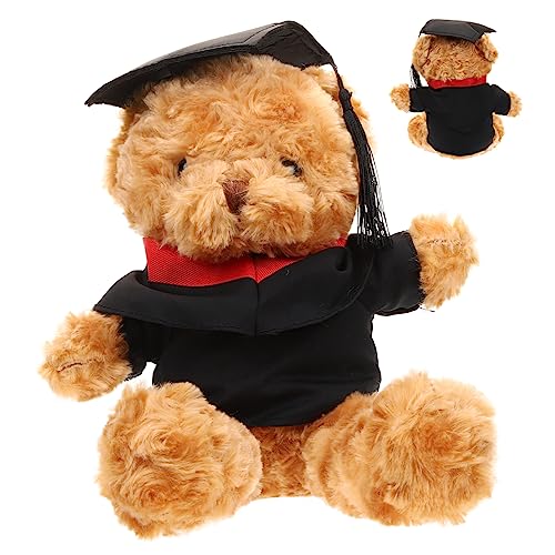Kisangel Dr. Bärenpuppe Plüschbär gefüllt bequemes Stofftier Abschluss gefüllter Plüschbär Plüschkinder tragen Puppe Cartoon-Bär-Puppe Kinderspielzeug Bequeme Bärenpuppe PP Baumwolle von Kisangel