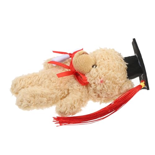 Kisangel Dr. Bärenpuppe Plüschbärenpuppen Plüsch Kleiner Bär Mini-abschlussbären Abschluss Plüschpuppen Mini-bärenpuppen Doktormützen Bären Plüsch-abschlussbär Brown Pp Baumwolle von Kisangel