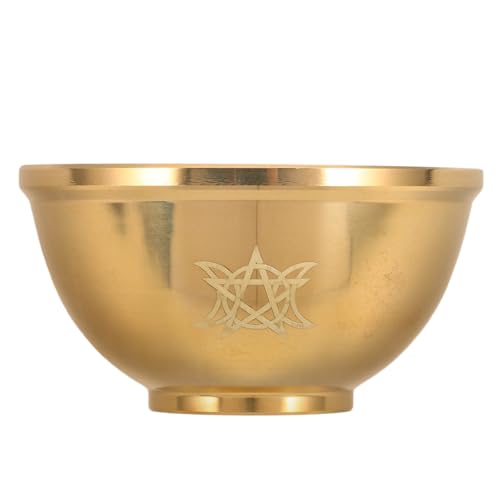 Kisangel Dreifachmond Kupfer Opfer Schale für Altarrituale Kerzenhalter und Räuchergefäß Vielseitige Metall Dekoschale für Meditation Spirituelle Praktiken und Zeremonien von Kisangel