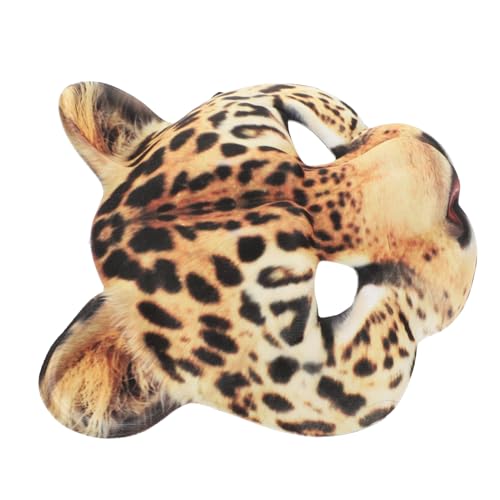 Kisangel EVA Halbgesichts Maske Leopard Tiermotiv Verstellbar mit Elastischem Band für Halloween Kostüm Party Cosplay Unisex Gruselige Foto Requisite von Kisangel