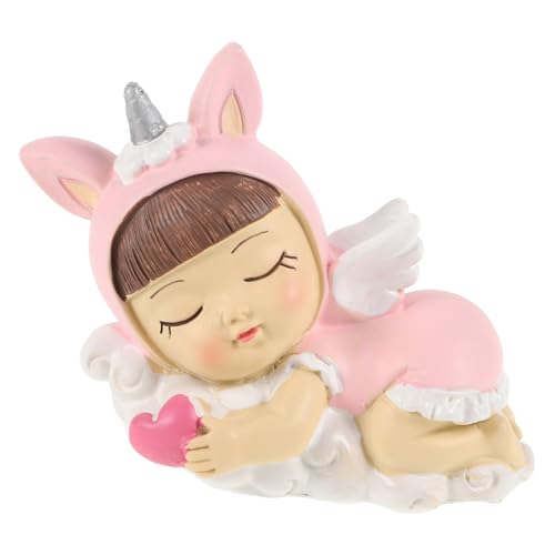 Kisangel Einhorn Kuchendekoration Für Mädchen Willkommensornament Geburtstag Schlafparty Geschlecht Bezaubernd Süße Mini Cartoon Figuren Flügel Party Banner Engel von Kisangel