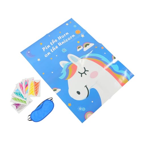 Kisangel Einhorn Partyspiel Kreatives Langlebiges Geburtstagsspielzeug für Sicherer Flexibler Sticker Spaß für Unvergessliche Kindergeburtstagsfeiern von Kisangel