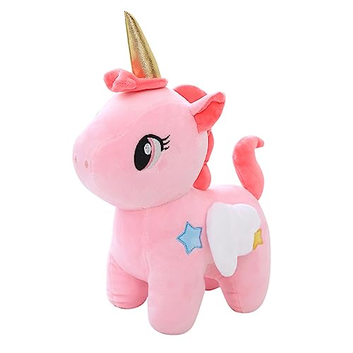 Kisangel Einhorn-Puppe Süßer Plüsch Einhorn Kuscheltiere Plüsch Stofftier Cartoon Gefüllte Plüschpuppe Heimkissen Plüsch- -Puppe Krabbe Plüschpuppe Kristallweicher Samt Rosa von Kisangel