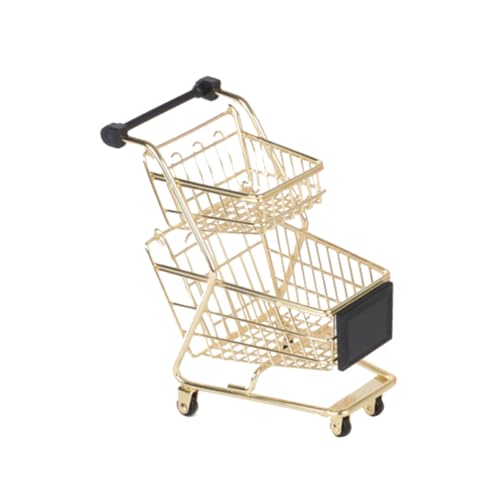 Kisangel Einkaufswagen Spielzeuge Kindertrolley Trolley-spielset Spielwagen Vortäuschen Rollenspielwagen Trolley- Für Golden von Kisangel