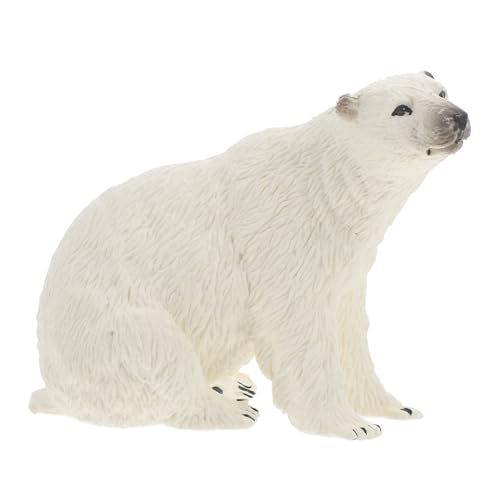 Kisangel Eisbär-Modell Eisbär-Ornament Eisbär Figur Tragen Eisbär-skulptur Kleinkinder Künstliche Eisbärenfigur Kleiner Eisbär Ausgestopft Kleines Bärenmodell- Plastik von Kisangel