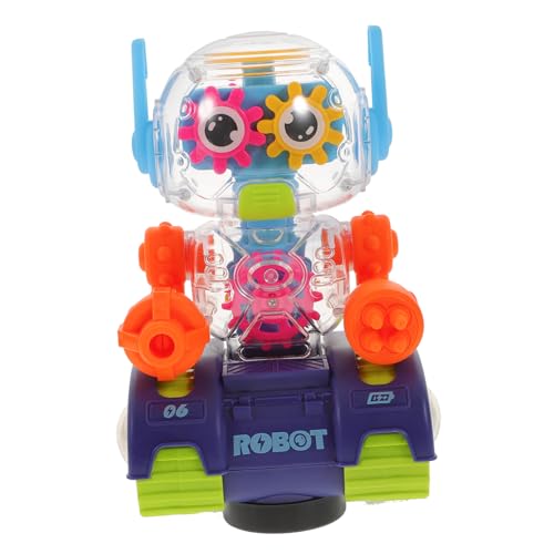 Kisangel Elektrisches Musikspielzeug Transparenter Getriebe Roboter Mit Licht Und Sound Pädagogisches Für Fördert Verständnis Von Maschinenprinzipien Zufällige Farbe von Kisangel