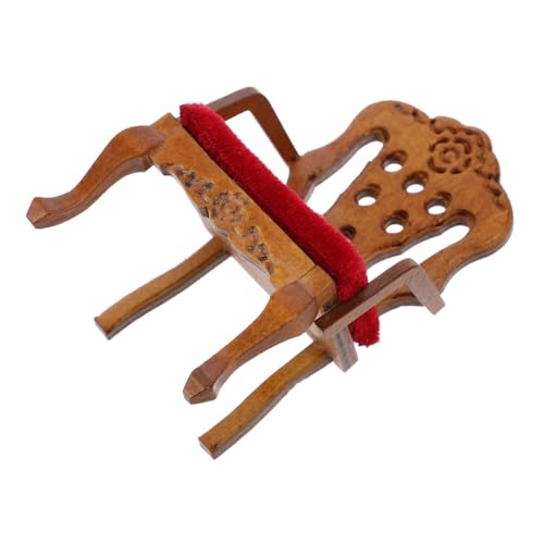 Kisangel Esszimmerstuhl Vintage Möbel Stühle Miniatur Couch Vintage Puppenhaus Stuhl Puppenhaus Wohnzimmer Halloween Puppenhaus Miniaturen Spuk Puppenhaus Winziger Stuhl Birke von Kisangel