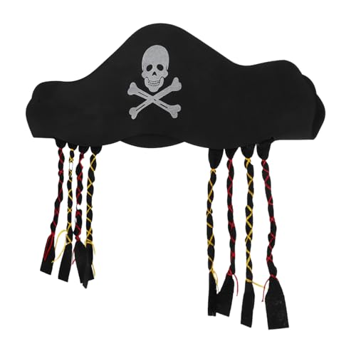 Kisangel Eva Piratenhut für Erwachsene und Verstellbares Kostümzubehör für Piraten Cosplay für Karneval Halloween und Partys Bequemes Eva Material Passend für Verschiedene Kopfgrößen von Kisangel