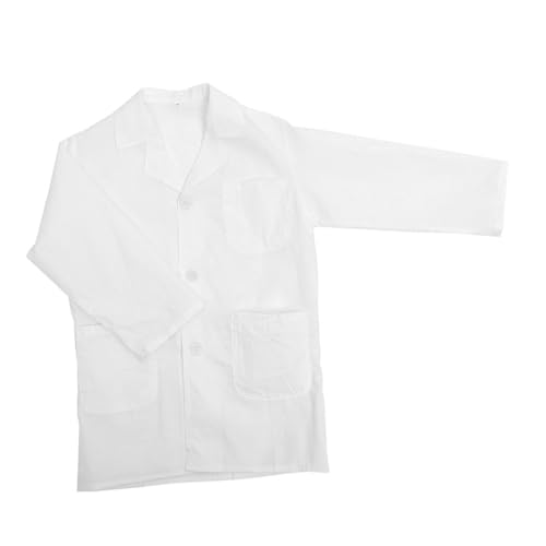 Kisangel Experimentelle Kleidung Kinderkleidung laborkittel Arztkostüm für kostüm Halloween-Kostüme Arzt Wissenschaftlerkostüm für Polyester Baumwolle Weiß von Kisangel