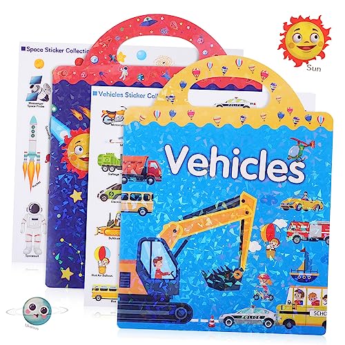 Kisangel Fahrzeug und Weltraum Aufkleberbuch für Kleinkinder Lernspielzeug Kreativität Konzentration und Hand Augen Koordination Wiederverwendbare Aufkleber für Unbegrenzten Spaß Kisangel Fahrzeug und Weltraum Aufkleberbuch für Kleinkinder Lernspielzeug Kreativität Konzentration und Hand Augen Koordination Wiederverwendbare Aufkleber für Unbegrenzten Spaß von Kisangel