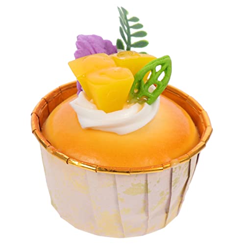 Kisangel Falsches Cupcake Dekorationsmodell Realistisches Kunstkuchenmodell Für Partydisplays Stilvollem Design Goldrand Fotografie von Kisangel