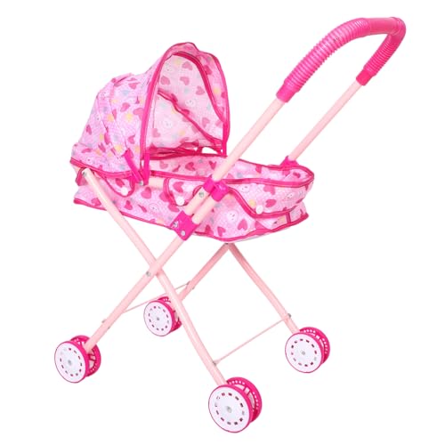 Kisangel Faltbarer Puppenwagen aus Robustem und Oxford Realistischer Kinderwagen für Jungen und Mädchen Fördert Eltern Junge Mädchen Interaktion und Fantasievolles von Kisangel