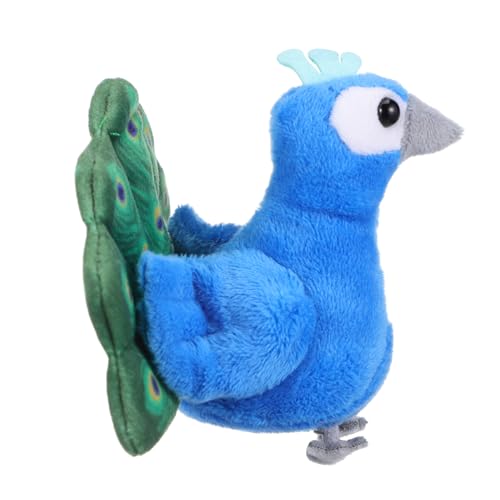 Kisangel Fingertierpuppen Tierische Geschichtenerzählpuppe Realistische Dschungeltiere Handpuppen Pfauenpuppenspielzeug Fingerpuppen Für Kleinkinder Pfauentierpuppe Vogelpuppe Blue Plüsch von Kisangel