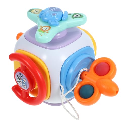 Kisangel Flugzeug beschäftigt Ball beschäftigter Würfel frühpädagogisches Angebot Würfel für Bildungsaktivitäten Sensorische Tafel beschäftigtes Brett Plastik Colorful von Kisangel
