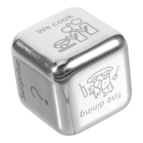 Kisangel Food Decision Dice Edelstahl Würfel Langlebig Kreative Essensauswahl Spiel für Familien als Geschenk zum Jahrestag und Besonderen Anlässen von Kisangel