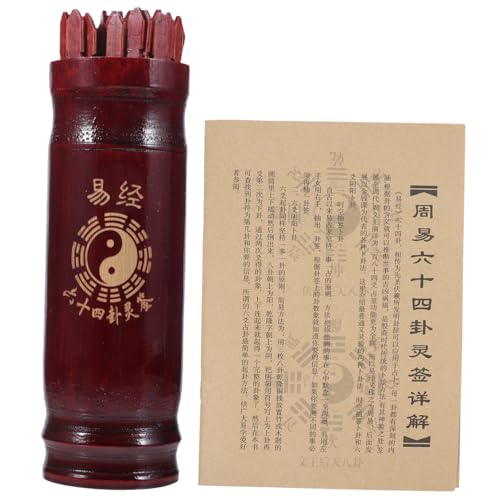 Kisangel Fortune Sticks mit Chinesischen Wahrsagestäbchen und Aufbewahrungseimer Tragbares Divinationsspiel für Familie Feng Shui und Spirituelle Zeremonien Handliches von Kisangel