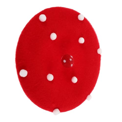 Kisangel Frauen Wollpilz Baskenmütze Rote Beanie Mütze im Französischen Stil Niedliche Kawaii Maler Cosplay Kappe Warme Wintermütze für Einzigartiges Pilzpunktmuster Kisangel Frauen Wollpilz Baskenmütze Rote Beanie Mütze im Französischen Stil Niedliche Kawaii Maler Cosplay Kappe Warme Wintermütze für Einzigartiges Pilzpunktmuster von Kisangel