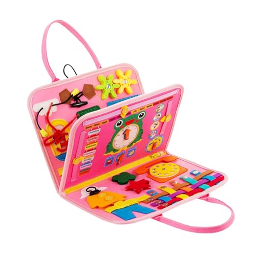 Kisangel Frühe Bildungsausschuss spielzeuge sortieren beschäftigtes Brett Montessori fleißiges Board- verschleißfestes Kinderspielzeug Plüsch Rosa von Kisangel