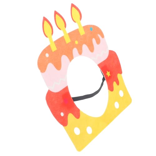 Kisangel Geburtstagshut Kuchen Stirnband Niedlich Bequem Tragbar Lustiger Party Kopfschmuck für Fest Fotorequisiten Kreatives Geburtstagskostüm Zubehör von Kisangel