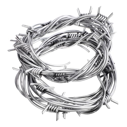 Kisangel Gefälschter Stacheldraht, 2 Stück Halloween-Kunststoff-stacheldraht-Dekoration, Requisite, Western-dekor für Halloween-Weihnachtsfeier Kisangel Gefälschter Stacheldraht, 2 Stück Halloween-Kunststoff-stacheldraht-Dekoration, Requisite, Western-dekor für Halloween-Weihnachtsfeier von Kisangel