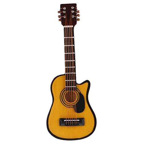Kisangel Gitarrenmodell für Puppenhausdekoration Realistische Details DIY für Mini Zubehör Kunsthandwerk für Kreative Gestaltungen von Kisangel