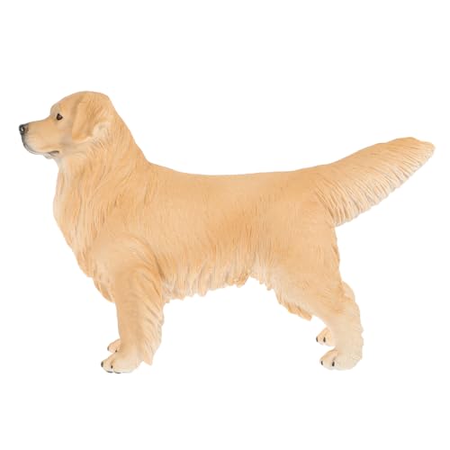 Kisangel Golden Retriever-Ornament Hund Kleinkind Tiere für Tierfiguren für Animals Toys for Golden Retriever-Figuren Fotografie-Requisiten Plastik Beige von Kisangel