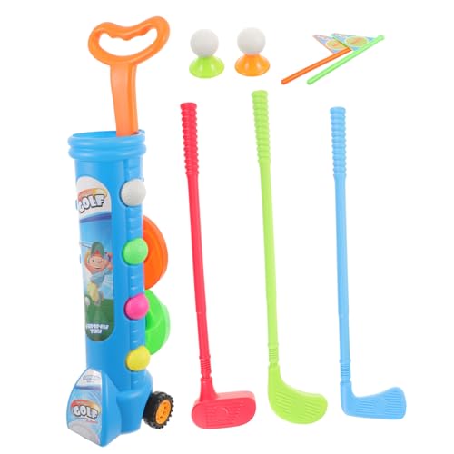 Kisangel Golfset aus Robustem Kunststoff Leichtes Outdoor für Jungen Mädchen Ab Jahren Mini Golfschläger Set Koordination und Spielspaß im Garten von Kisangel