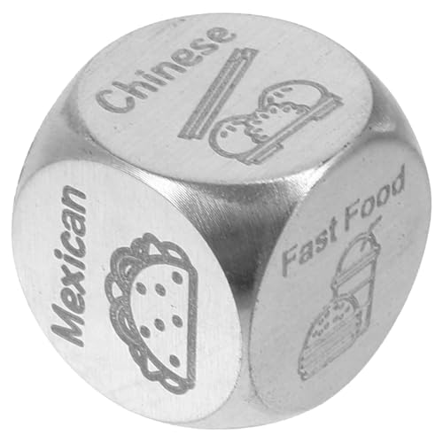 Kisangel Gourmet-Würfel Entscheider Etiketten Entscheidung für mehrseitige Würfel Partyspielwürfel Partywürfel Metall Silber Kisangel Gourmet-Würfel Entscheider Etiketten Entscheidung für mehrseitige Würfel Partyspielwürfel Partywürfel Metall Silber von Kisangel