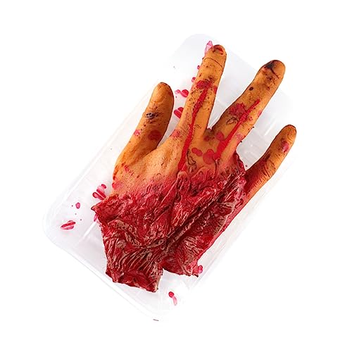 Kisangel Gruselige Halloween Deko Abgetrennter Finger Simulation Menschliches Organ Horror Requisite für Haunted House Party Blutige Deko Wiederverwendbar und Sichere Materialien von Kisangel
