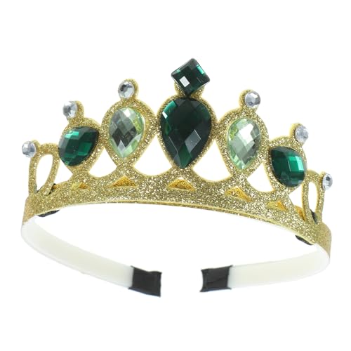 Kisangel Haarschmuck Goldene Krone mit Strasssteinen Leichter Diadem Haarreif für Mädchen Geeignet für Party Fotoshooting Bankett und Festliche Anlässe Komfortabel und Langlebig von Kisangel