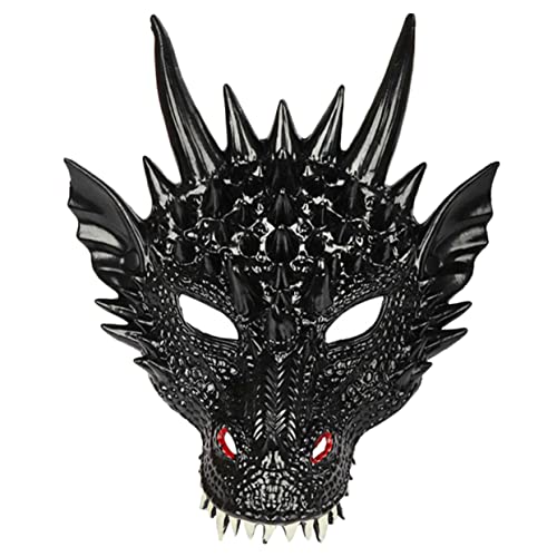 Kisangel Halloween Drachenkopf Maske Masquerade Kostümzubehör für Karneval und Party Realistisches Design für Cosplay und Halloween Feiern Vielseitig Einsetzbar von Kisangel