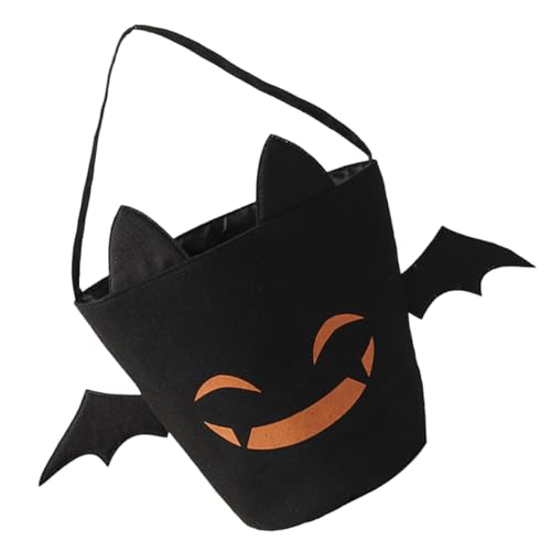 Kisangel Halloween Goody Taschen Aus Baumwolle Faltbar Und Leicht Große Kapazität Für Süßigkeiten Und Kleine Mit Halloween Design Für Süßes Oder Saures von Kisangel