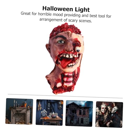 Kisangel Halloween Gruselige Kopf Deko Realistisches Horrorkopf Für Halloween Party Dekoration Leicht Und Wiederverwendbar von Kisangel