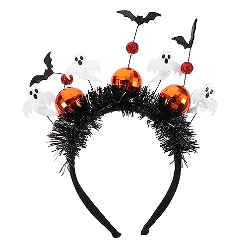 Kisangel Halloween Haarreif Weißer Geist mit Fledermaus Leichtes Komfortables Partyaccessoire für Halloween Kostüm und Cosplay und Fotoshootings von Kisangel