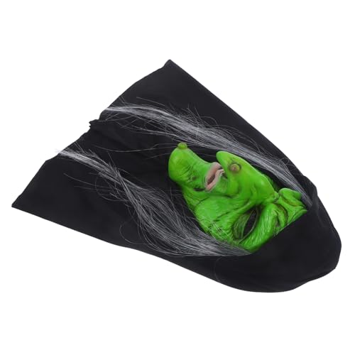 Kisangel Halloween Hexenmaske Gruselig Grün Cosplay Party Maske Leicht für Kostüm und Maskerade Erwachsene von Kisangel