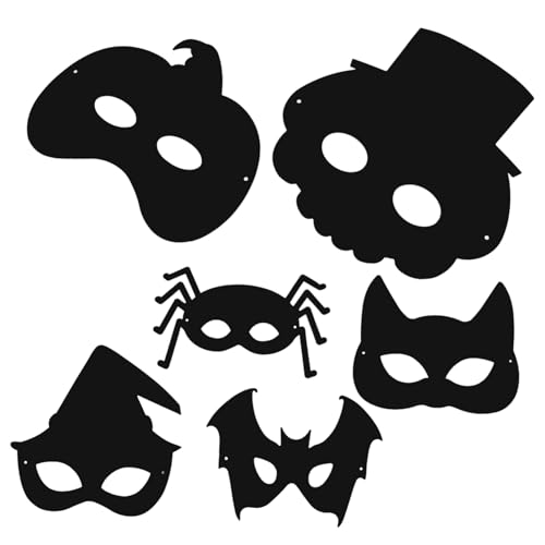 Kisangel Halloween Kratzpapier Maskenset für Teiliges Diy Party Bastelset mit Dicker Reißfester Papiermaske und Buntem Regenbogen Hintergrund Kreatives Halloween Kostüm Zubehör für Mädchen Kisangel Halloween Kratzpapier Maskenset für Teiliges Diy Party Bastelset mit Dicker Reißfester Papiermaske und Buntem Regenbogen Hintergrund Kreatives Halloween Kostüm Zubehör für Mädchen von Kisangel