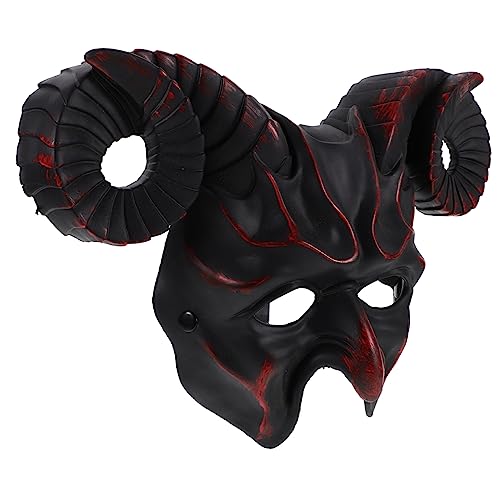Kisangel Halloween Maske mit Ochsenhorn Dekorative Maskerade Maske für Kostümpartys Cosplay Halloween Feiern Langlebig und im Design von Kisangel
