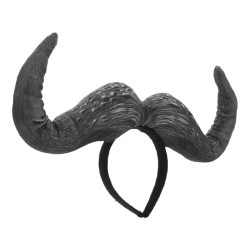 Kisangel Halloween Ochsenhorn Haarband für Damen und Herren Verstellbare Kopfdecke für Cosplay Kostümpartys und Festliche Anlässe Angenehmer Tragekomfort Vielseitig Einsetzbar von Kisangel