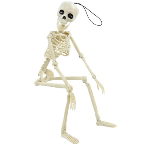 Kisangel Halloween Skelett Deko Realistisch Aussehendes Skelett Modell Für Gruselige Partys Bewegliche Gelenke Halloween Spukhaus Und Ghost Festival Stil von Kisangel