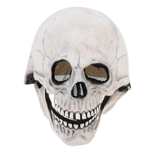Kisangel Halloween Skelettmaske mit Beweglichem Unterkiefer Gruselige Schädelmaske für Partys Cosplay und Kostüme Hochwertige und Sichere Halloween Maske für Erwachsene Kisangel Halloween Skelettmaske mit Beweglichem Unterkiefer Gruselige Schädelmaske für Partys Cosplay und Kostüme Hochwertige und Sichere Halloween Maske für Erwachsene von Kisangel