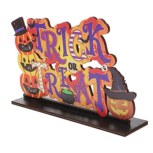 Kisangel Halloween Tischholzschild Dekoration Trick Treat Holz Für Party Wiederverwendbar Praktische Deko Für Feste Beeindruckt Familie Und Freunde Kisangel Halloween Tischholzschild Dekoration Trick Treat Holz Für Party Wiederverwendbar Praktische Deko Für Feste Beeindruckt Familie Und Freunde von Kisangel