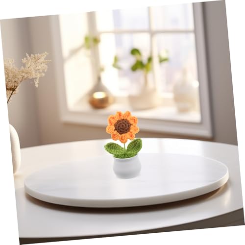 Kisangel Handgefertigter Häkel Blumentopf mit Sonnenblume Kleines Strick Deko Pflanze für Schreibtisch Büro und Schlafzimmer Pflegeleichtes Kunstpflanzen Design aus Gestricktem Garn Kisangel Handgefertigter Häkel Blumentopf mit Sonnenblume Kleines Strick Deko Pflanze für Schreibtisch Büro und Schlafzimmer Pflegeleichtes Kunstpflanzen Design aus Gestricktem Garn von Kisangel