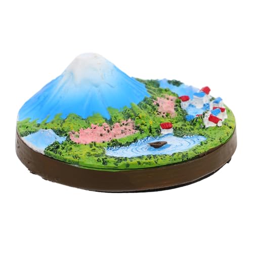 Kisangel Handgefertigtes Mini Harz Mount Fuji Model Japanische Mikrolandschaft Dekoration Winziges Bonsai Ornament Tischdekor Für Wohnzimmer von Kisangel