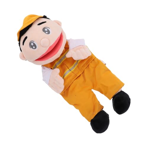 Kisangel Handpuppe Für Sanitärarbeiter Fingerpuppe Für Schönes Fingerspielzeug Kreatives Fingerspielzeug Familienspielpuppe Cartoon Fingerpuppen Orange Superweicher Stoff von Kisangel