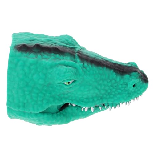 Kisangel Handpuppe Schlangenpuppe Halloween Handpuppen Silikon Mund Handpuppe Tierpuppen Gummi Handpuppe Dino Handpuppe Dehnbare Hai Handpuppen Grün von Kisangel