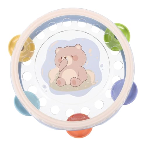 Kisangel Handschuppen von Tamburinspielzeug Schlagzeug handgehaltenes Tamburin Musikinstrumente Handtamburin Musikinstrumente für Babymusikspielzeug Tambourin Plastik von Kisangel