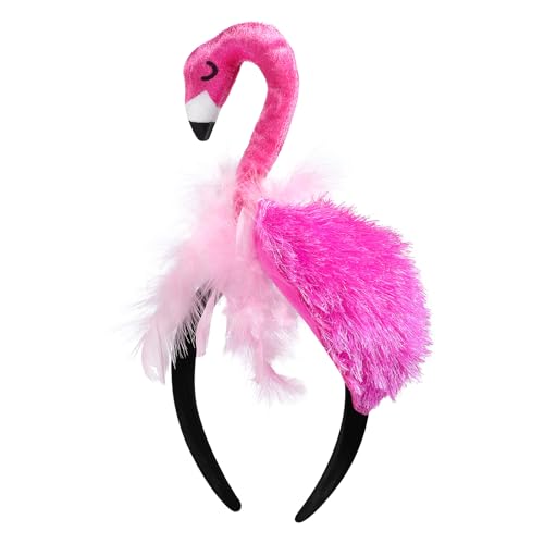Kisangel Hawaii Flamingo Stirnband, Rosa Flamingo Kopfschmuck, Tropisches Partykostüm Haarschmuck für Kinder Frauen Halloween Geburtstag Cosplay von Kisangel